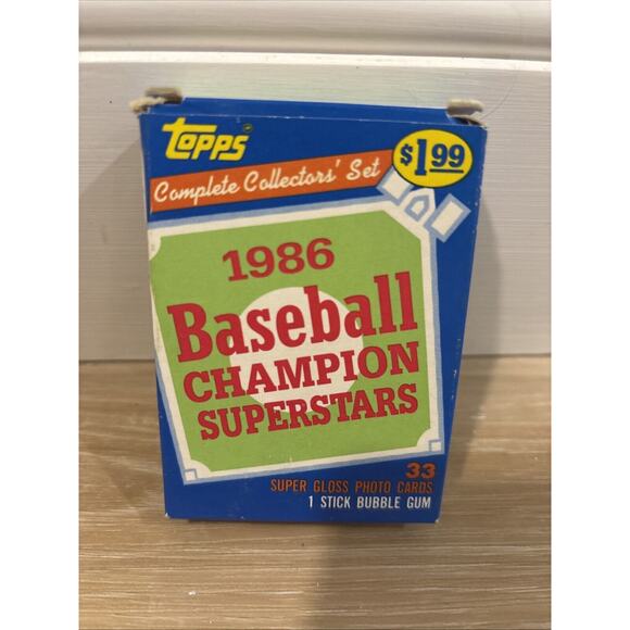 1986 Topps Baseball Champion Superstars Complete Set 33 Cards Brand New - Picture 1 of 9